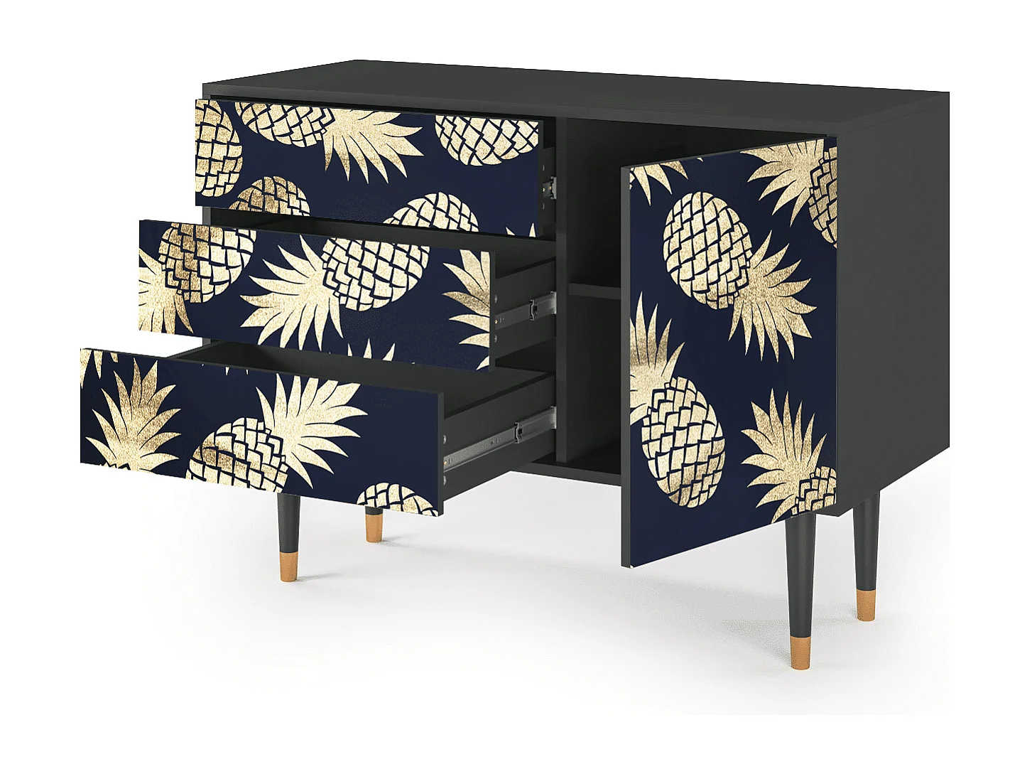 Credenza - 115х84х41 cm - S3 - Sunny Pineaple, Antracite