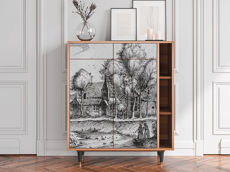 Kredens - 96х110х41 cm - BS6 - A Pond, Orzech