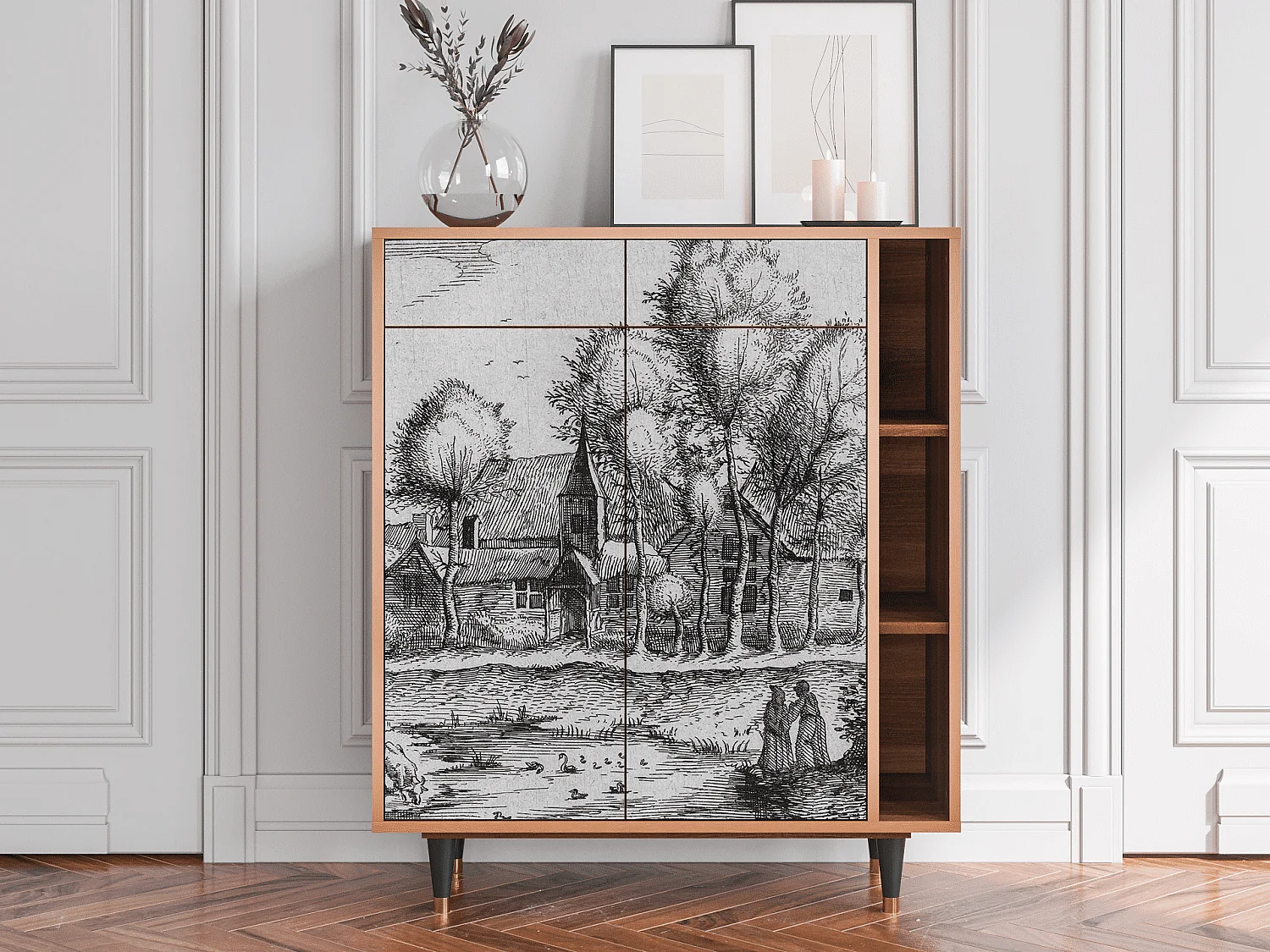 Buffet - 96х110х41 cm - BS6 - A Pond, Noyer