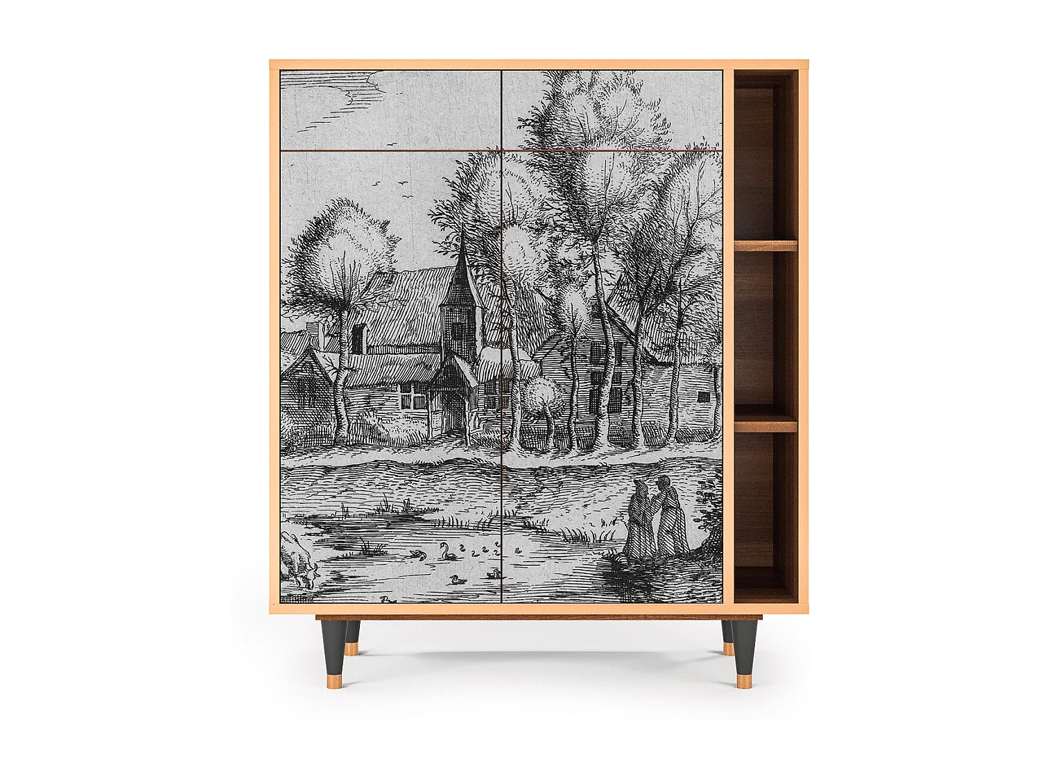 Buffet - 96х110х41 cm - BS6 - A Pond, Noyer