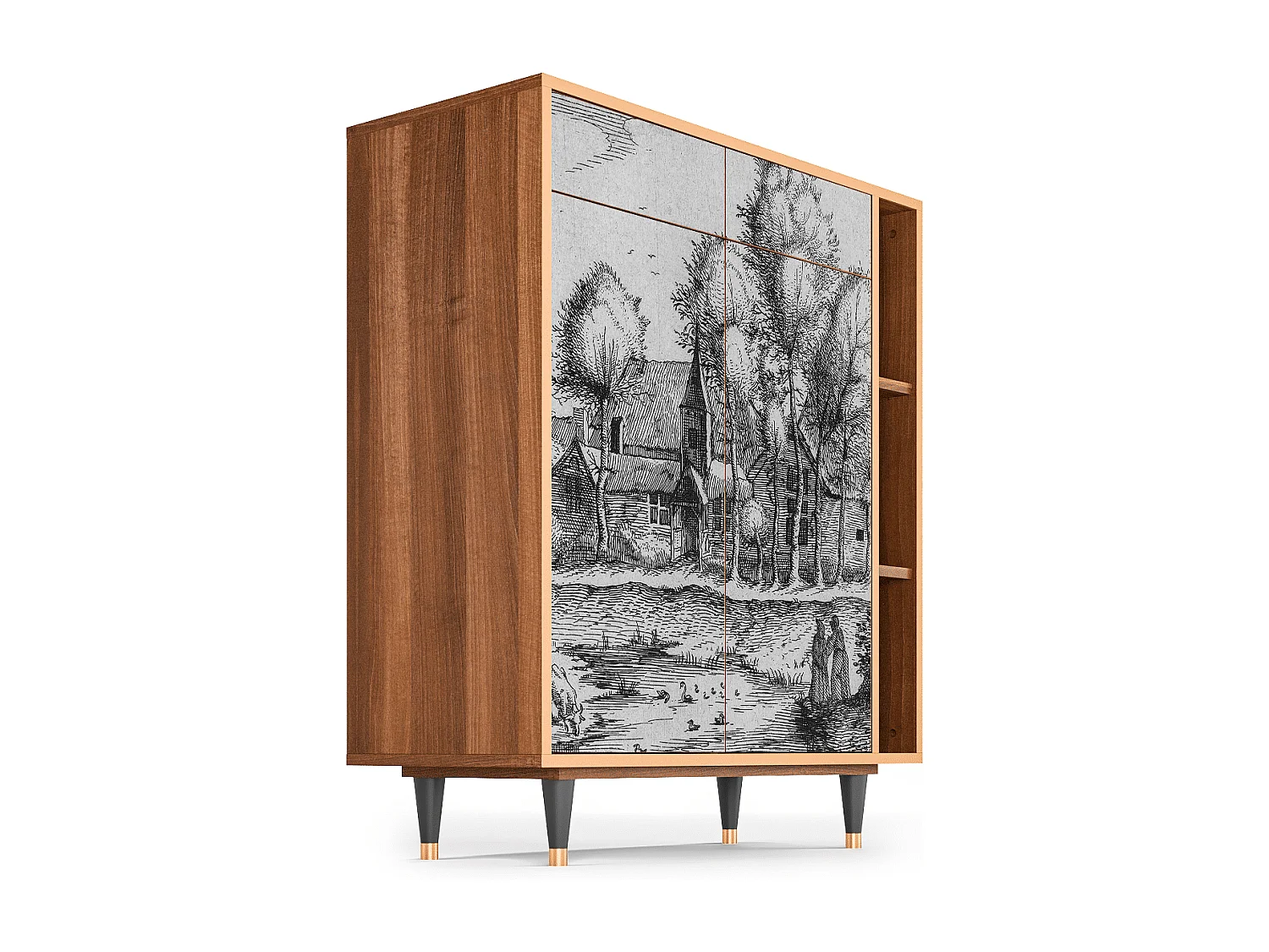 Buffet - 96х110х41 cm - BS6 - A Pond, Noyer