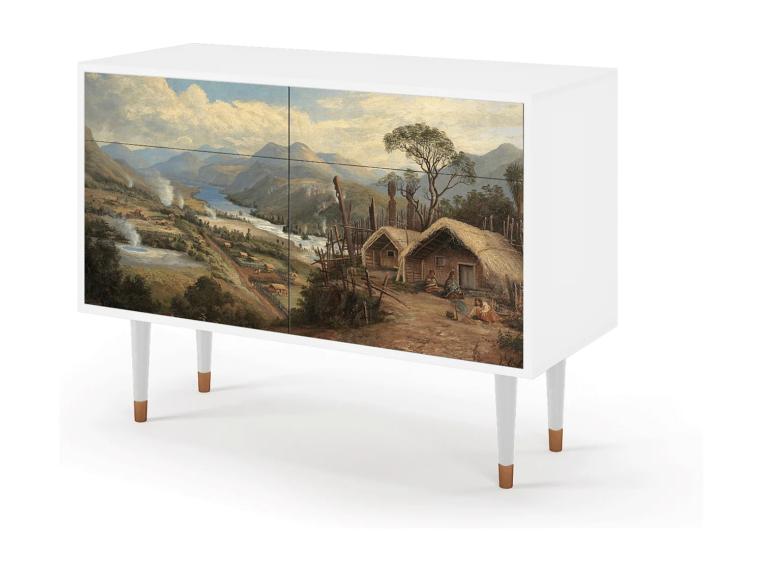 Aparador - 115x85x48 cm - BS4 - View Across the Plains , Branco