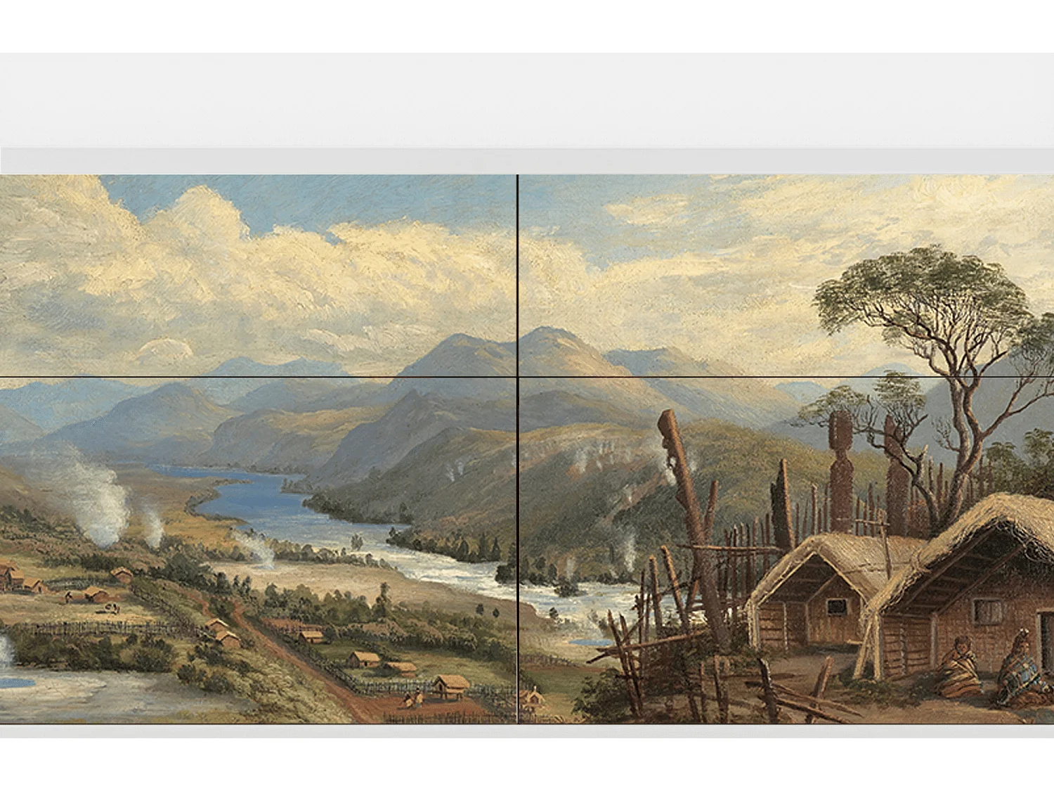 Buffet - 115x85x48 cm - BS4 - View Across the Plains , Blanc