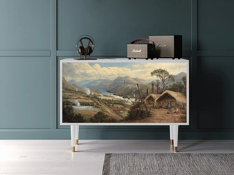 Buffet - 115x85x48 cm - BS4 - View Across the Plains , Blanc