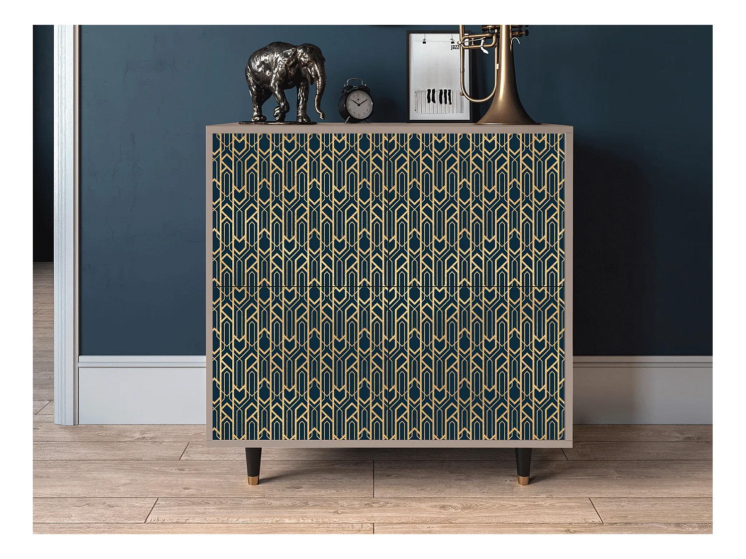 Kredens - 94x96x48 cm - BS3 - Golden Empire, Latte