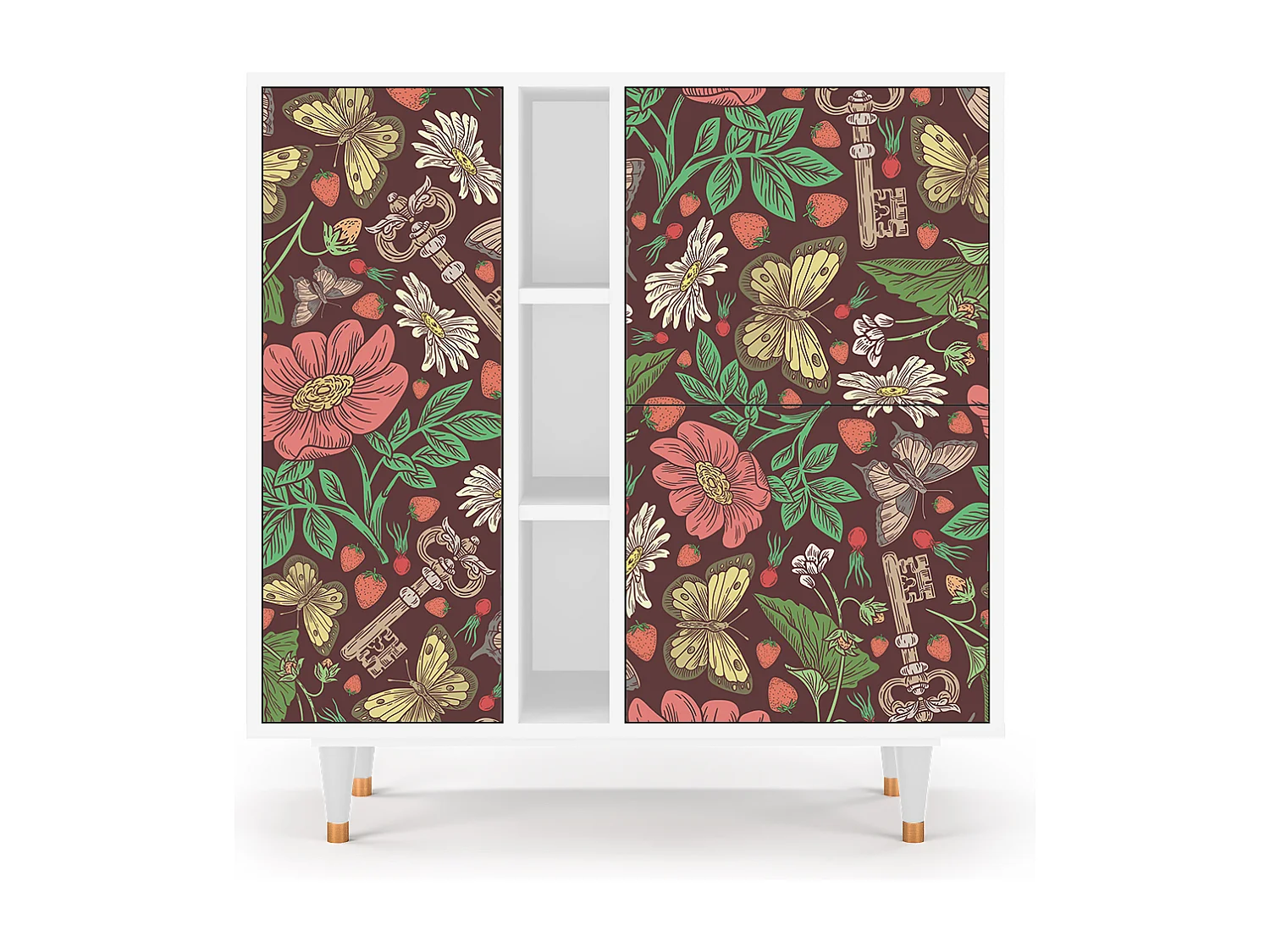 Buffet - 94х96х41 cm - BS5 - Alice in Wonderland, Blanc