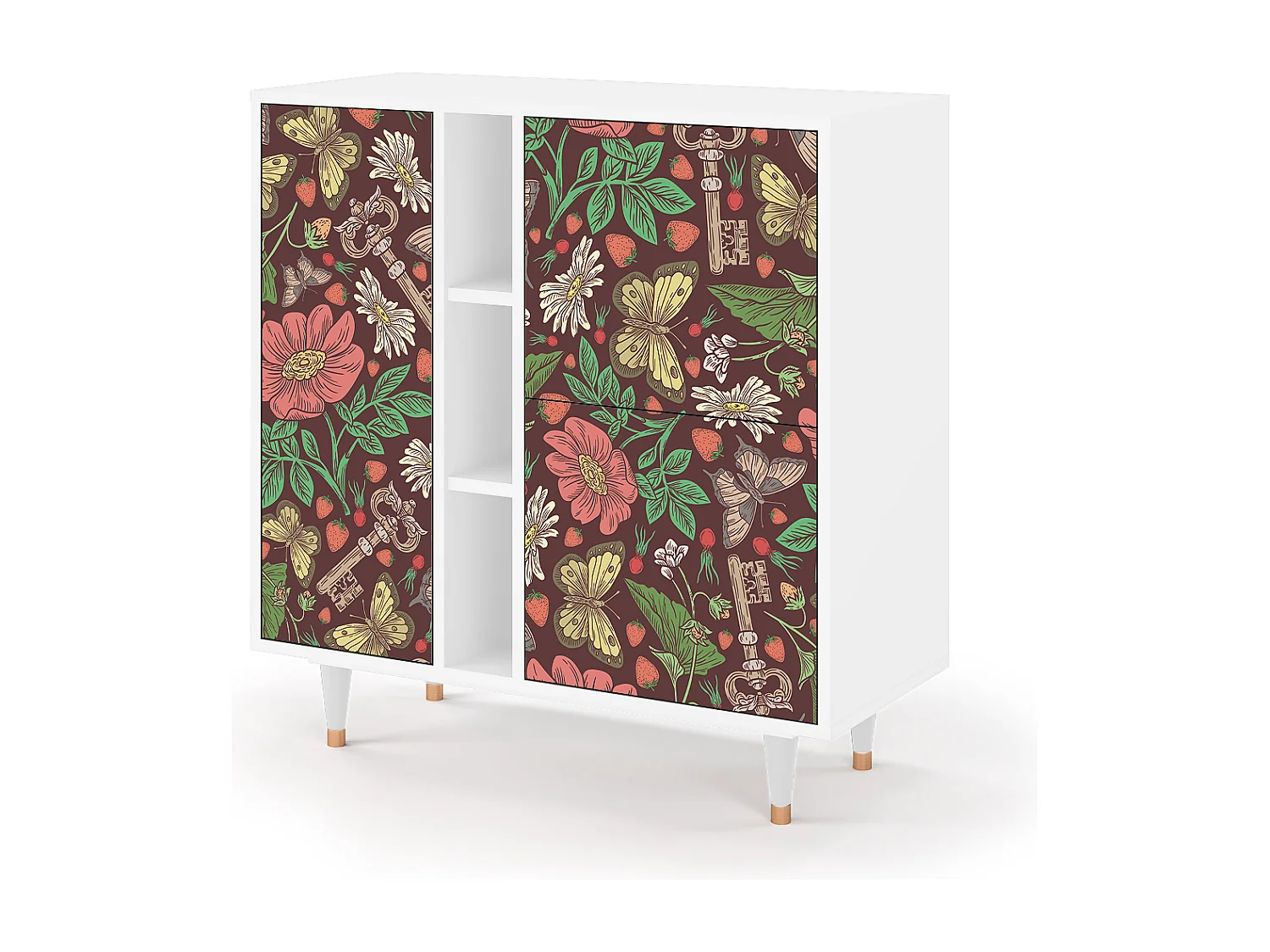 Buffet - 94х96х41 cm - BS5 - Alice in Wonderland, Blanc