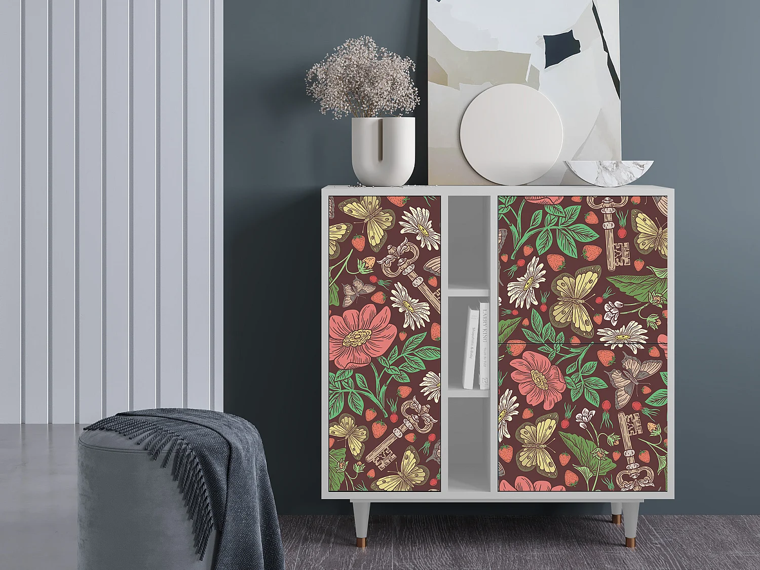 Buffet - 94х96х41 cm - BS5 - Alice in Wonderland, Blanc