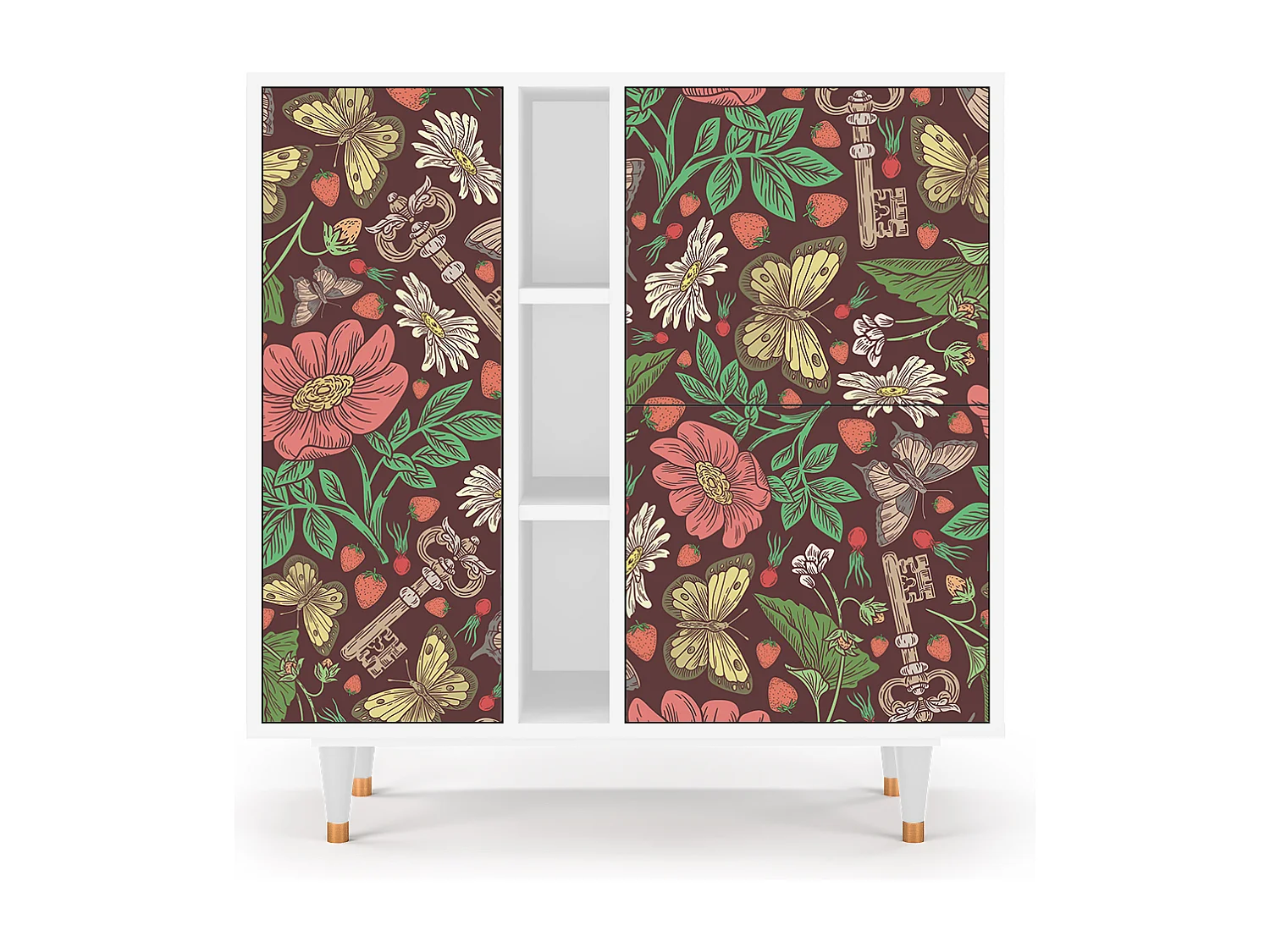 Buffet - 94х96х41 cm - BS5 - Alice in Wonderland, Blanc