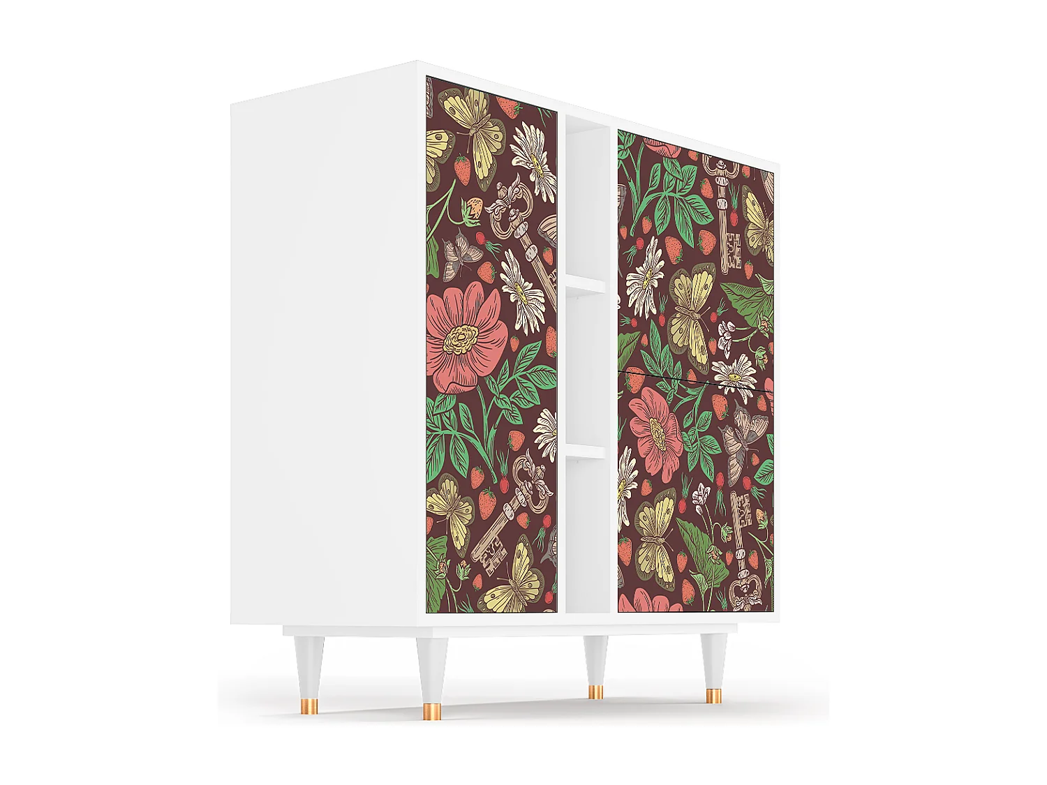 Buffet - 94х96х41 cm - BS5 - Alice in Wonderland, Blanc