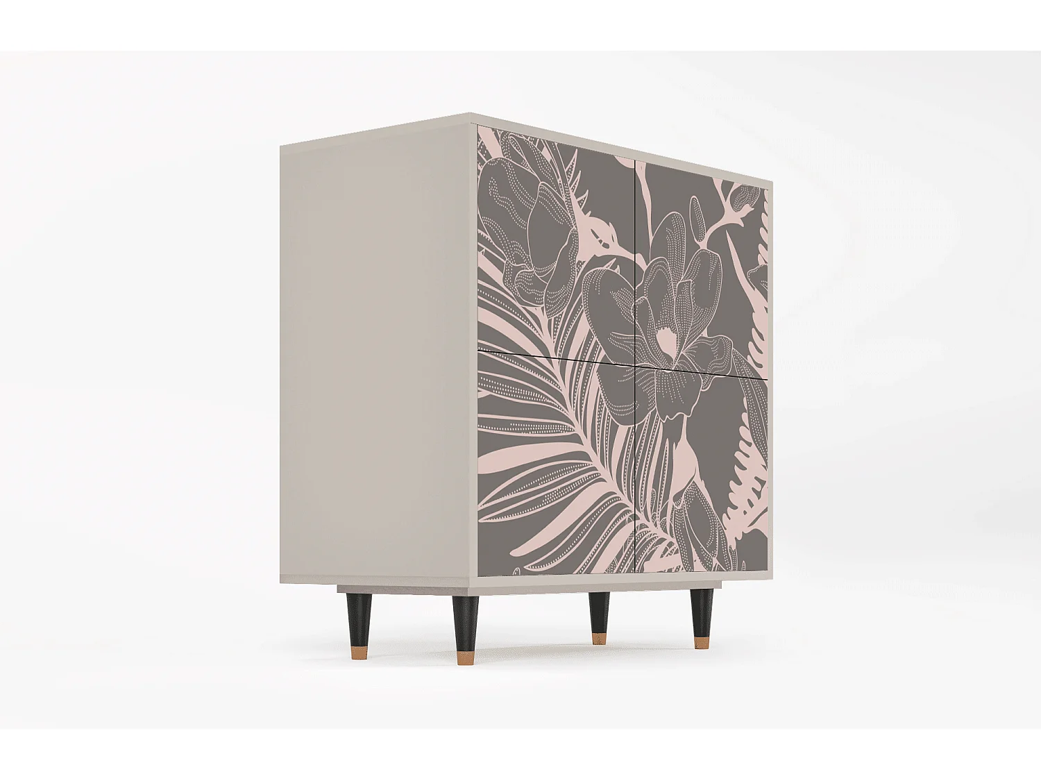 Buffet - 94x96x48 cm - BS3 - Issabelline Flower, Sable