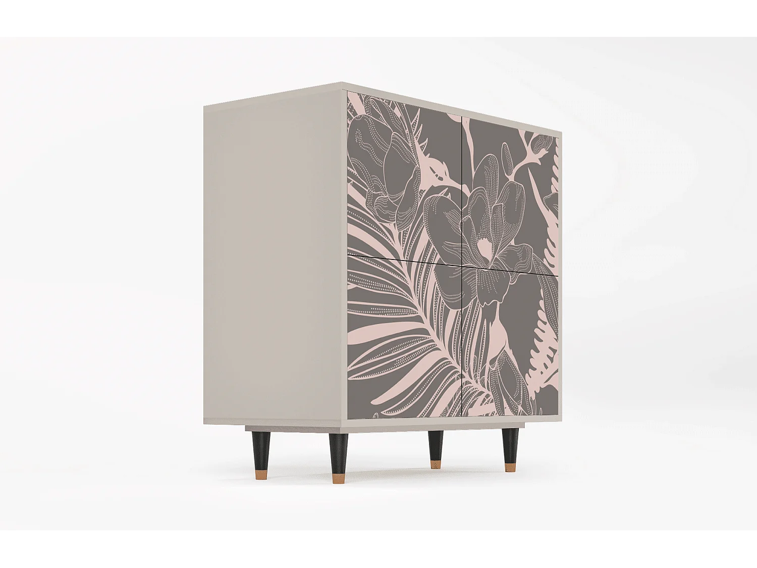 Buffet - 94x96x48 cm - BS3 - Issabelline Flower, Sable