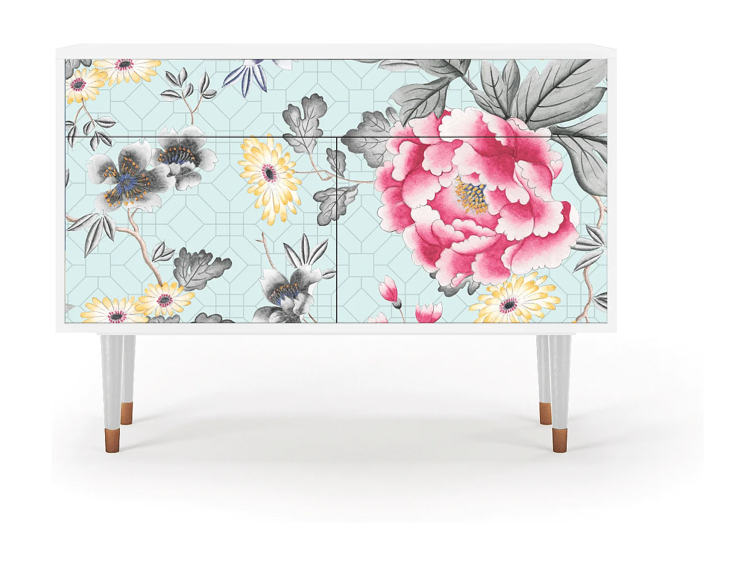 Kredens - 115x85x48 cm - BS4 - Sky Garden, Biały