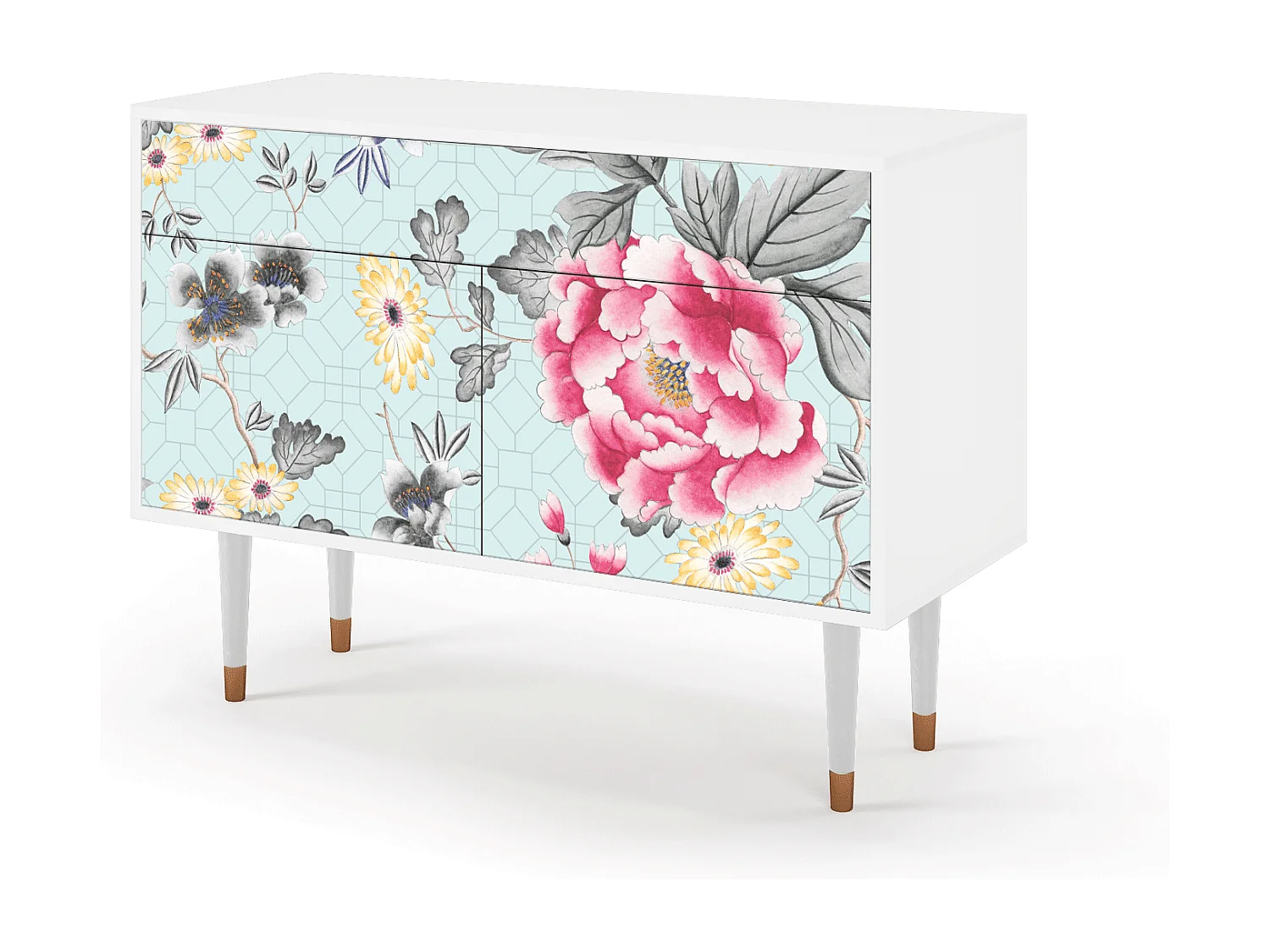 Kredens - 115x85x48 cm - BS4 - Sky Garden, Biały