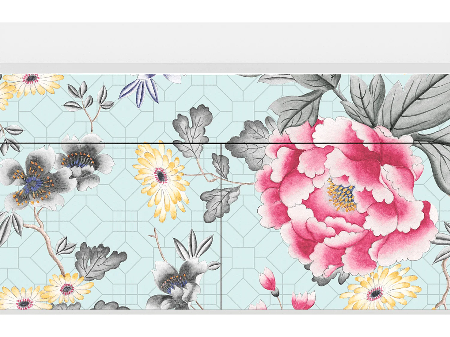 Kredens - 115x85x48 cm - BS4 - Sky Garden, Biały