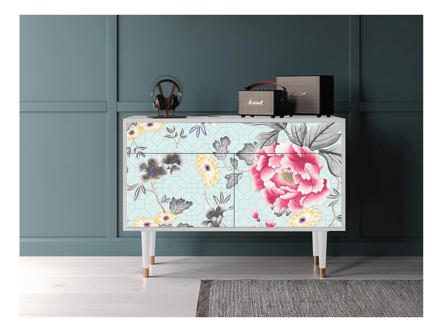 Buffet - 115x85x48 cm - BS4 - Sky Garden, Blanc