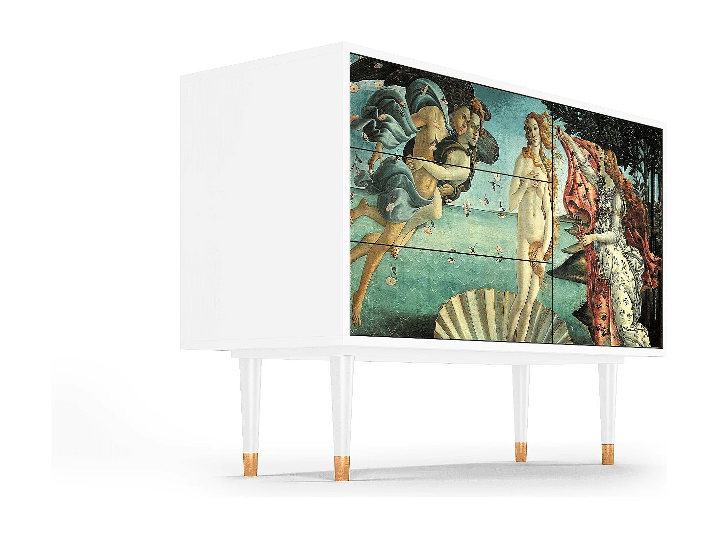 Kredens - 115х84х41 cm - S3 - The Birth of Venus, Biały