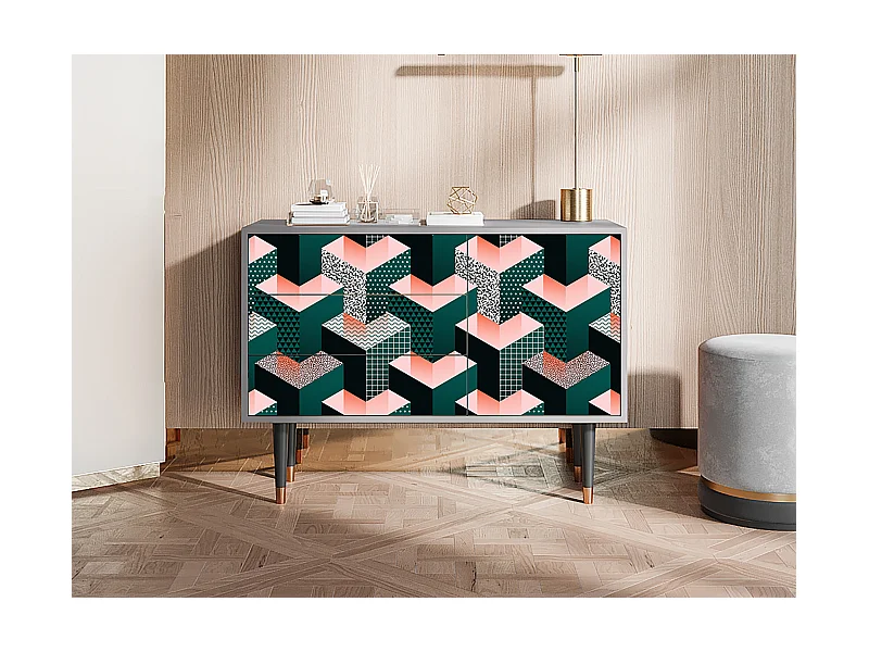 Sideboard - 115х84х41 cm - S3 - Geometric Madness, Grau