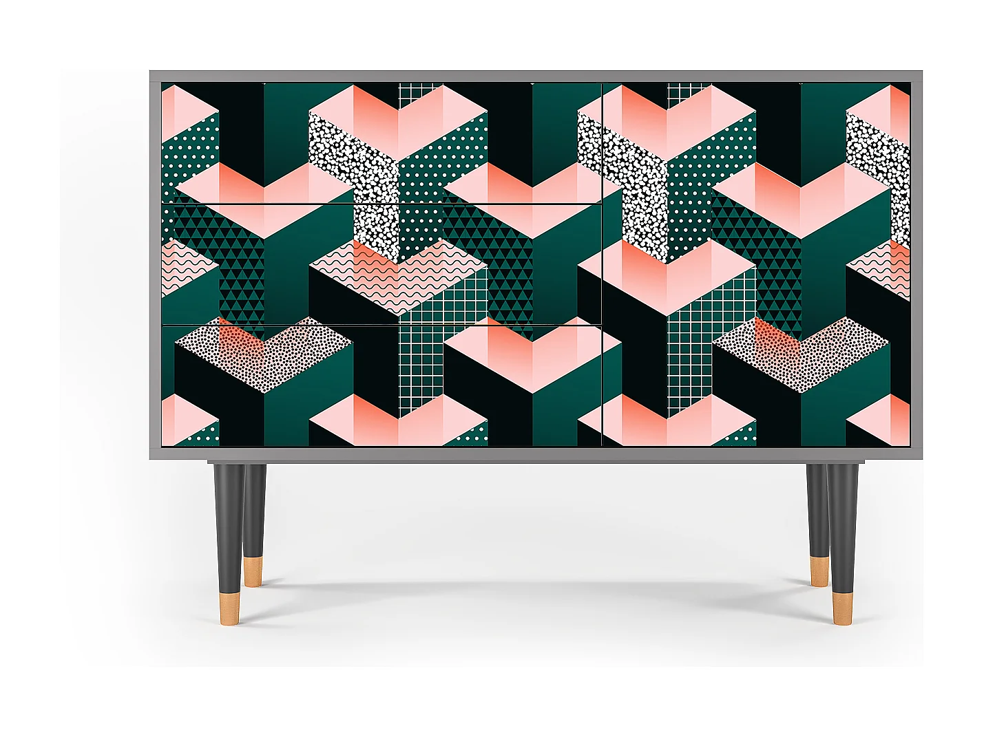 Credenza - 115х84х41 cm - S3 - Geometric Madness, Grigio