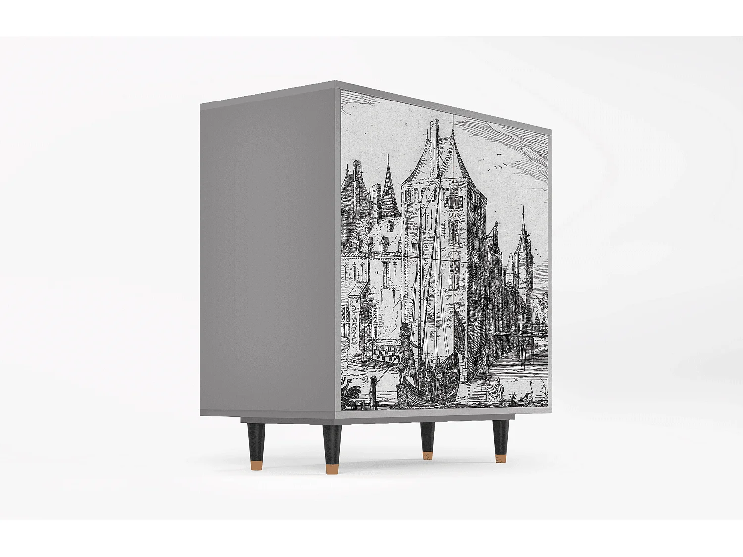 Buffet - 94x96x48 cm - BS3 - Castle by Breugel, Gris