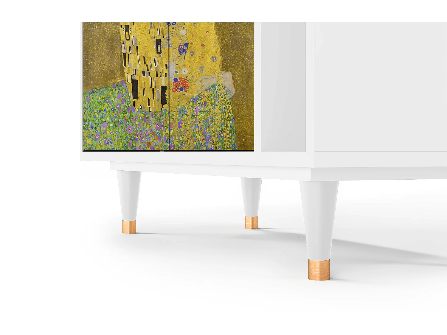 Kredens - 96х110х41 cm - BS6 - The Kiss by Klimt , Biały