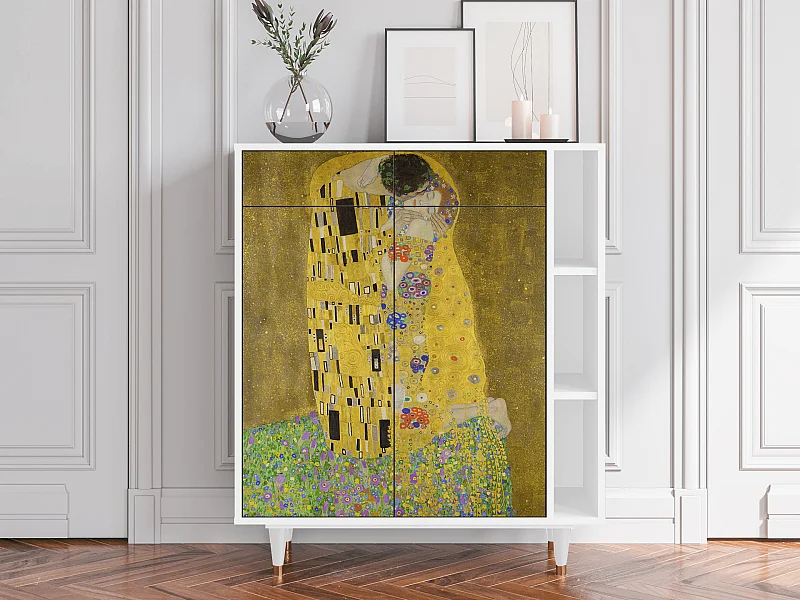 Buffet - 96х110х41 cm - BS6 - The Kiss by Klimt , Blanc