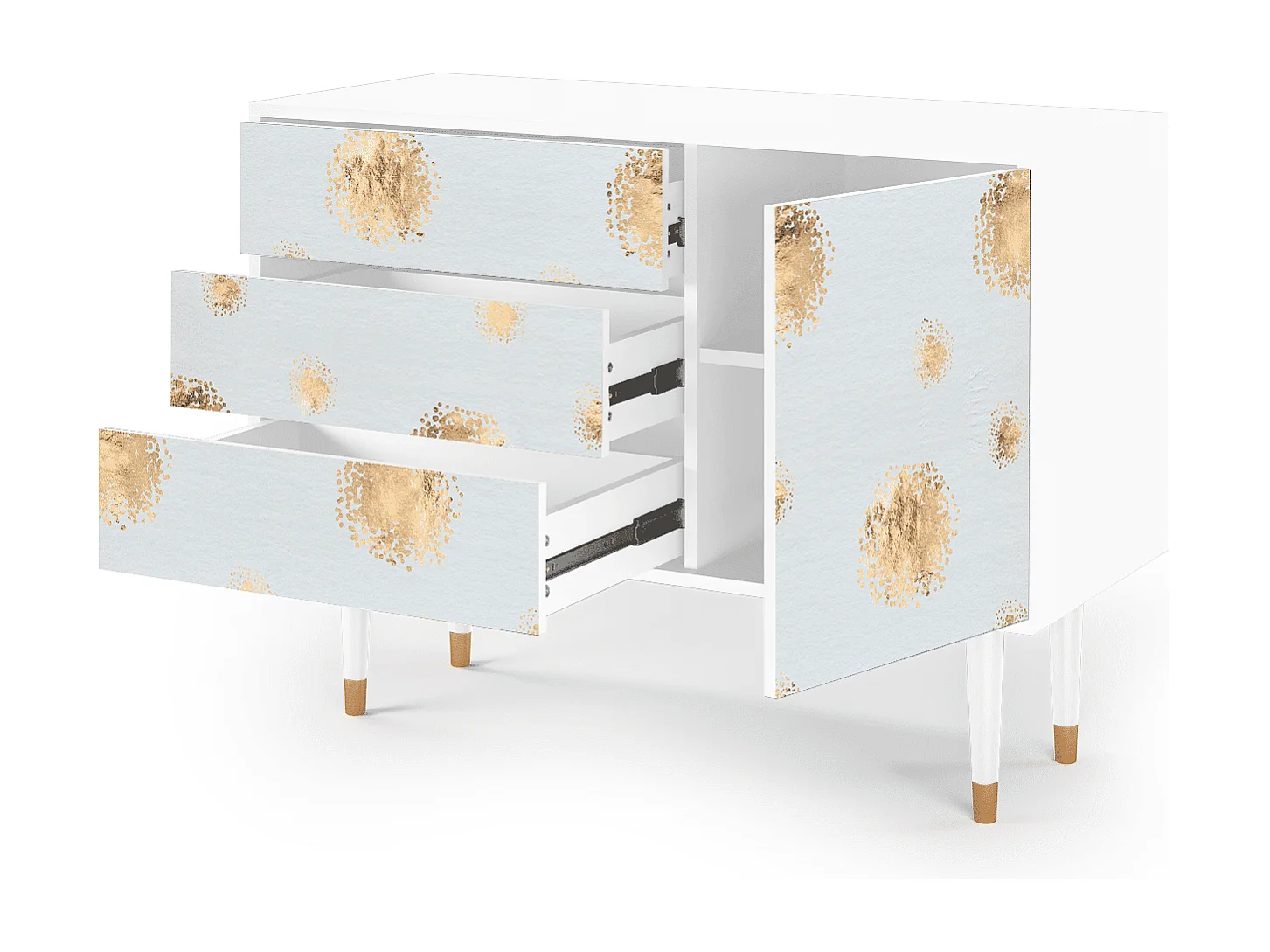 Credenza - 115х84х41 cm - S3 - Sky Latte, Bianco