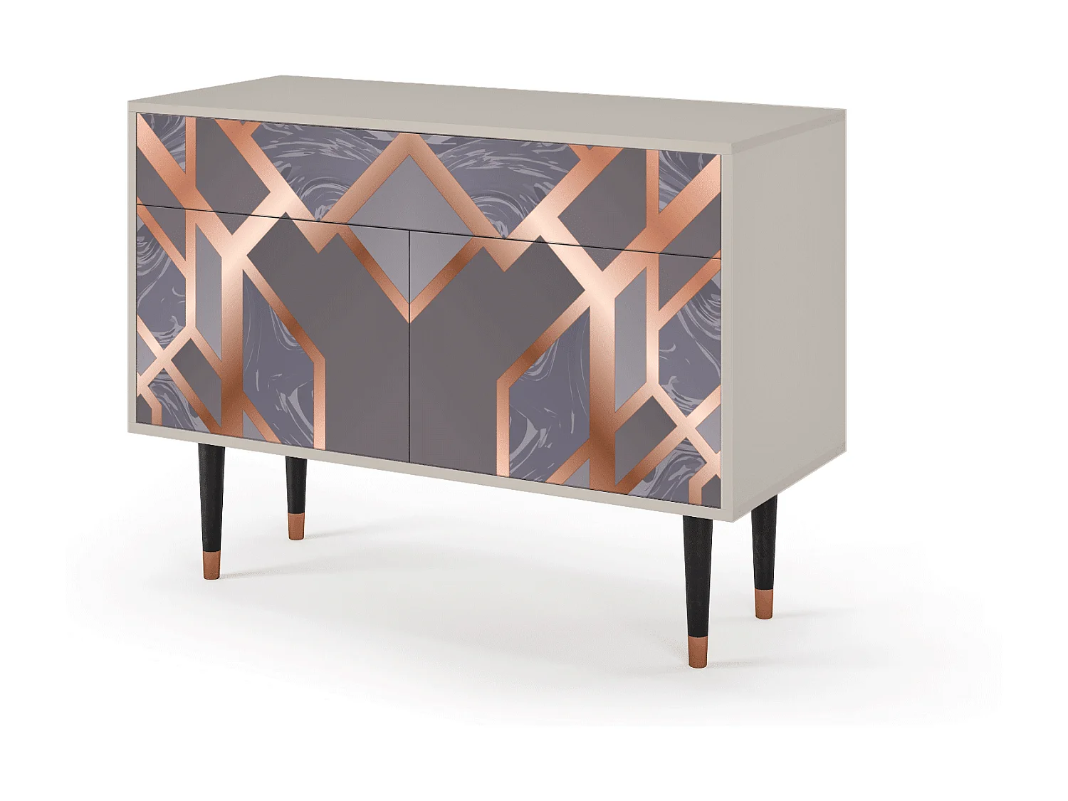 Kredens - 115x85x48 cm - BS4 - Taupe Anatomy, Piaskowy