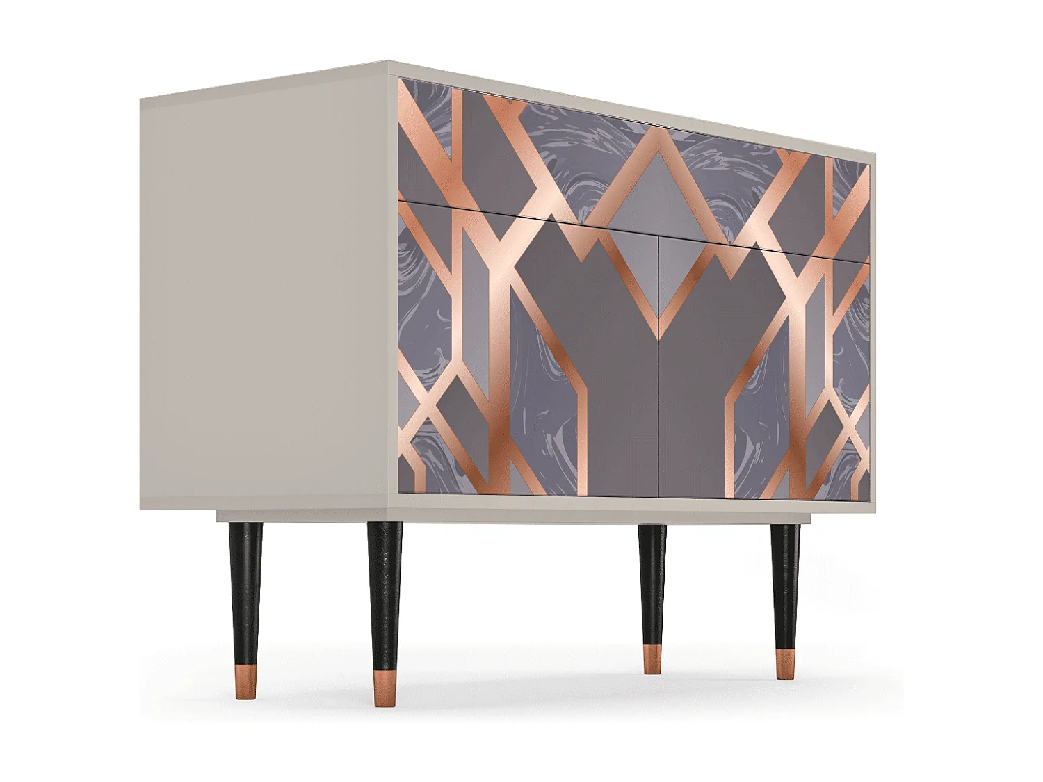 Kredens - 115x85x48 cm - BS4 - Taupe Anatomy, Piaskowy