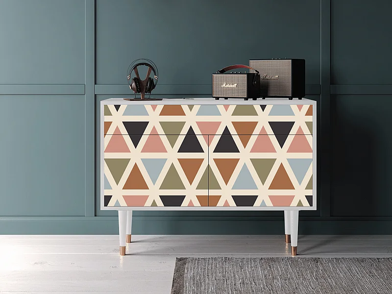 Buffet - 115x85x48 cm - BS4 - Royal Triangles, Blanc