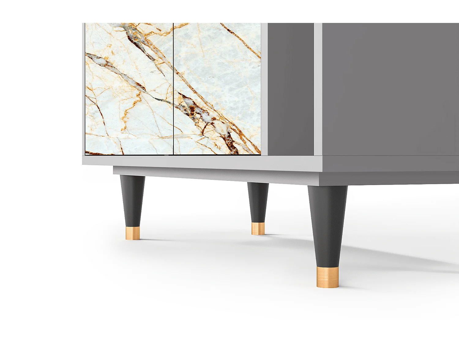 Dressoir - 96х110х41 cm - BS6 - Zandy Marble, Grijs