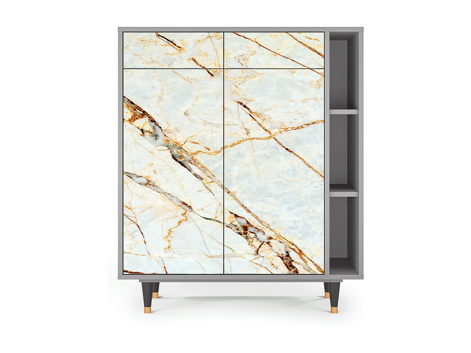 Credenza - 96х110х41 cm - BS6 - Sabbiay Marble, Grigio