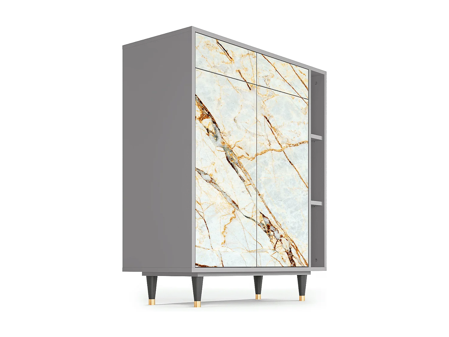 Credenza - 96х110х41 cm - BS6 - Sabbiay Marble, Grigio