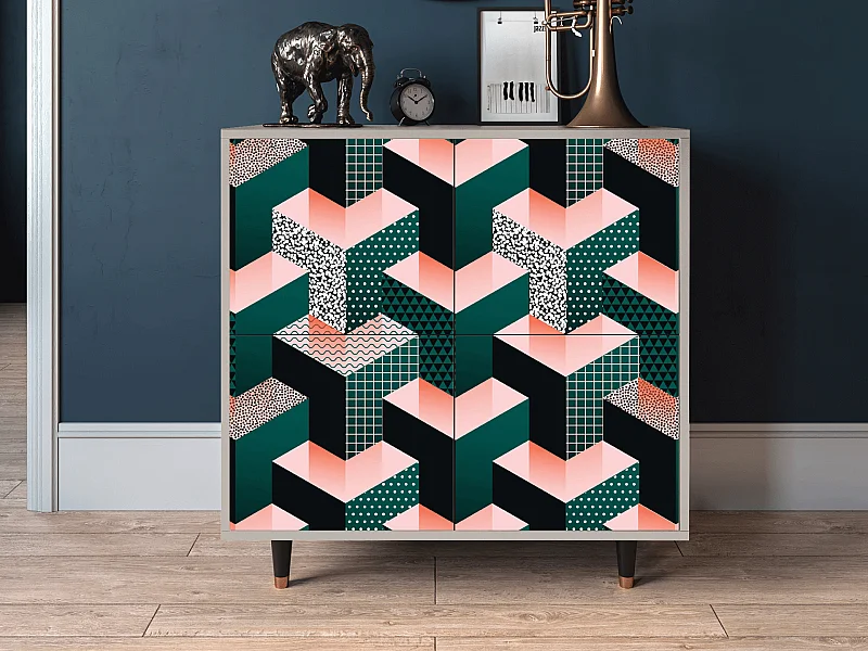 Buffet - 94x96x48 cm - BS3 - Geometric Madness, Sable