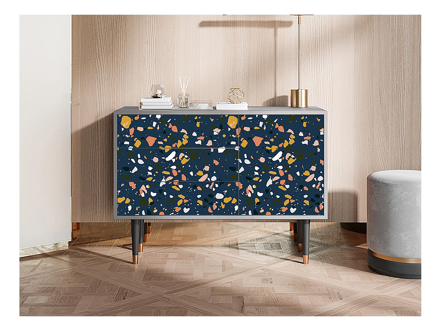 Buffet - 115х84х41 cm - S3 - Night Sky Langhterns, Gris