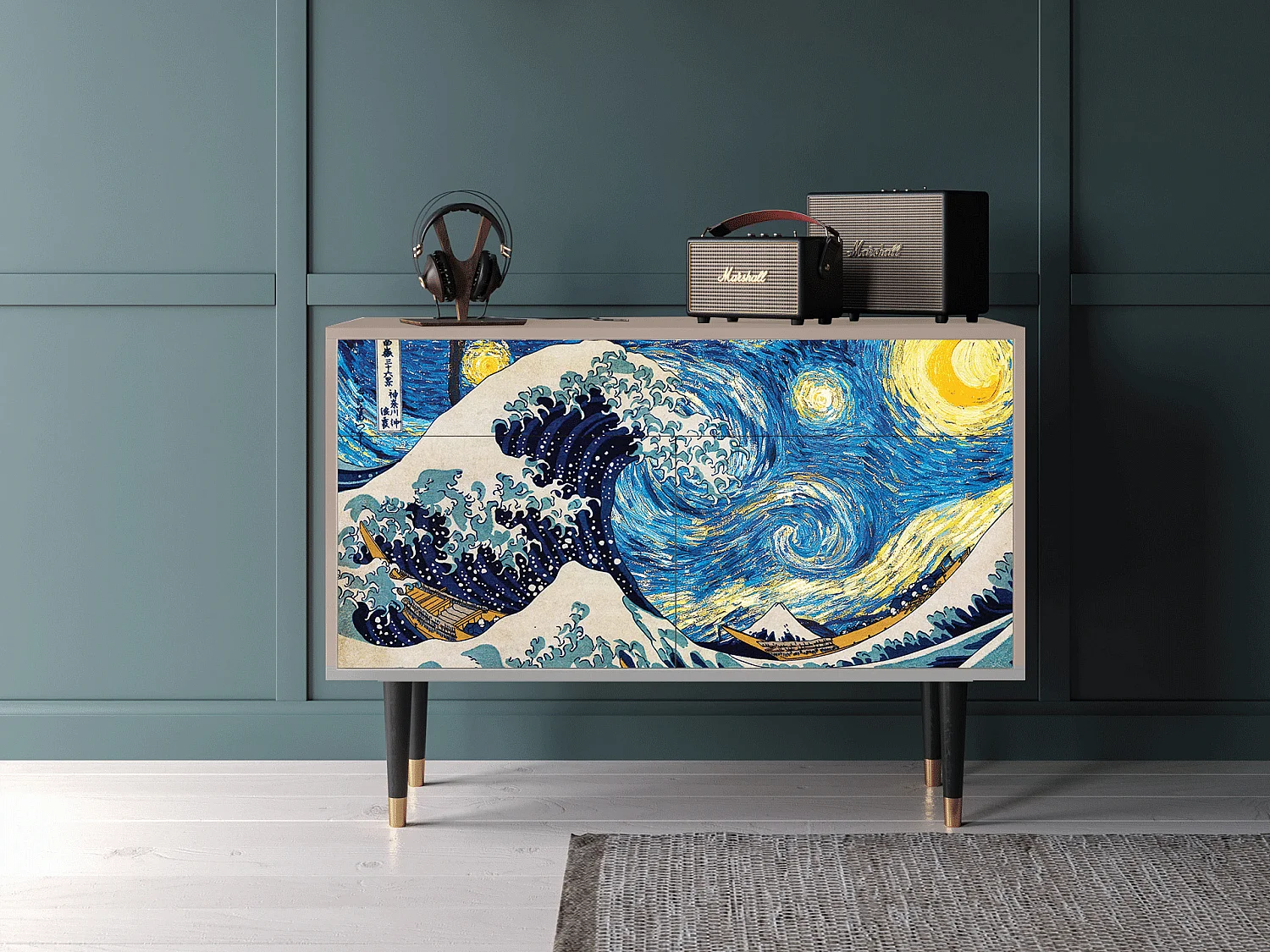 Buffet - 115x85x48 cm - BS4 - Great Wave, Latte