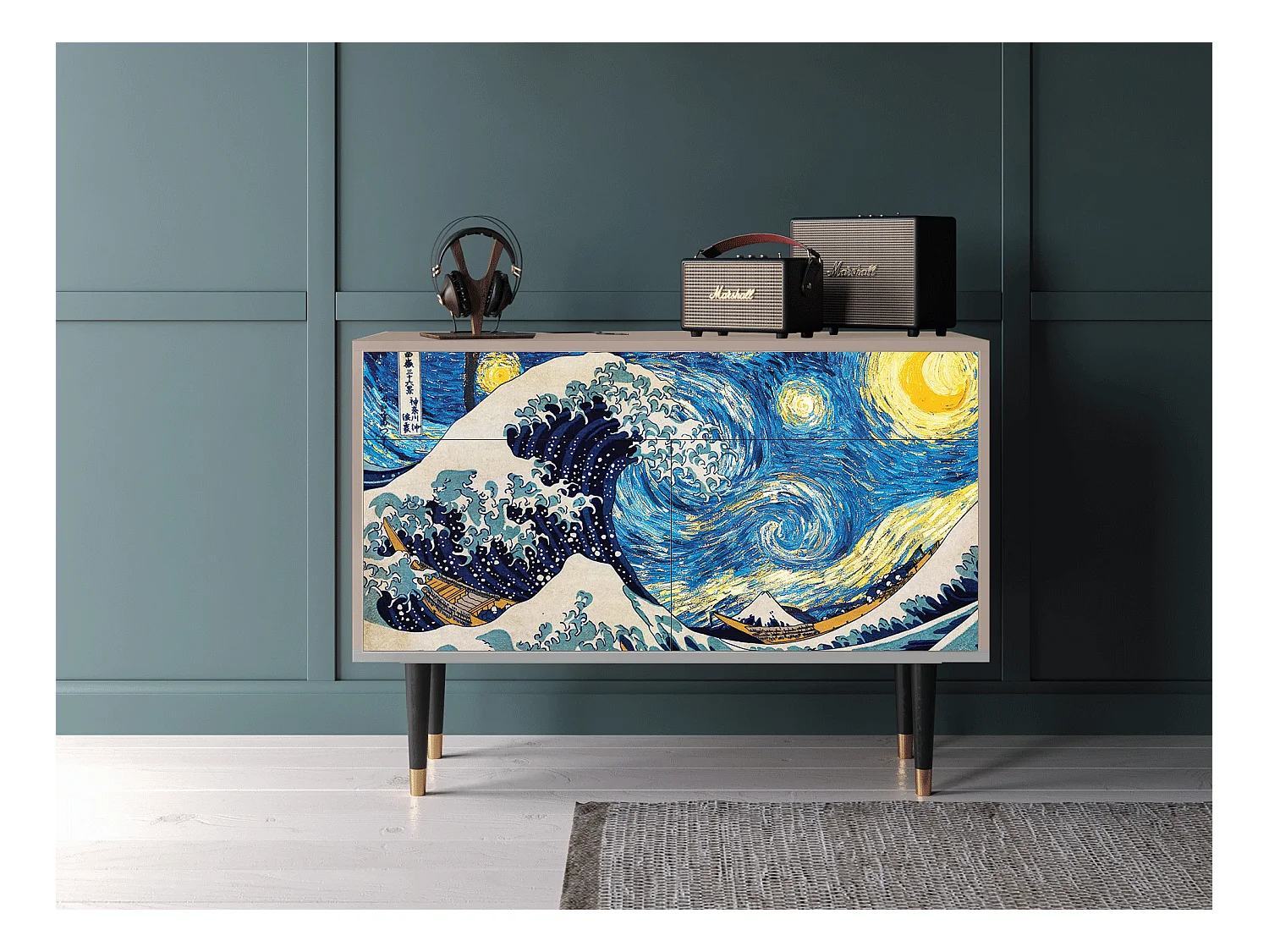 Buffet - 115x85x48 cm - BS4 - Great Wave, Latte