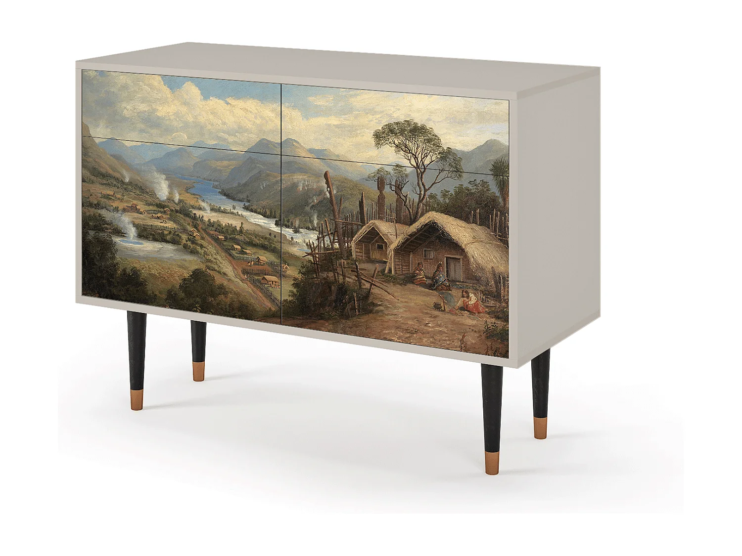 Dressoir - 115x85x48 cm - BS4 - View Across the Plains , Zand
