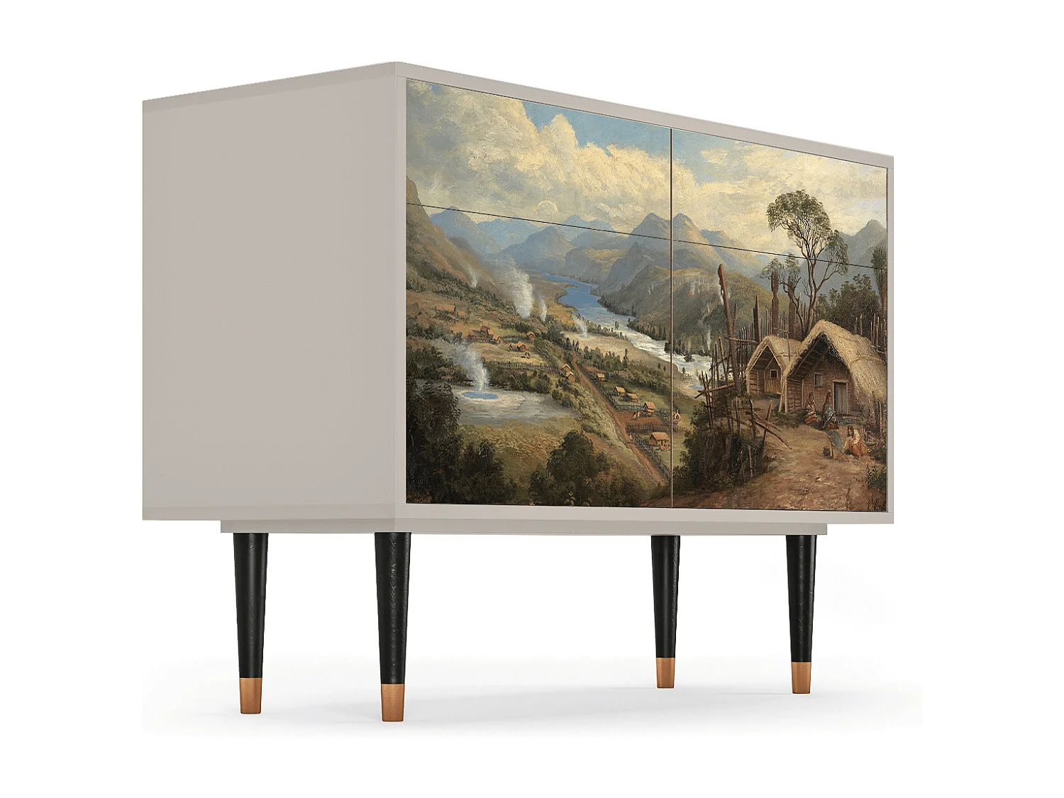 Dressoir - 115x85x48 cm - BS4 - View Across the Plains , Zand