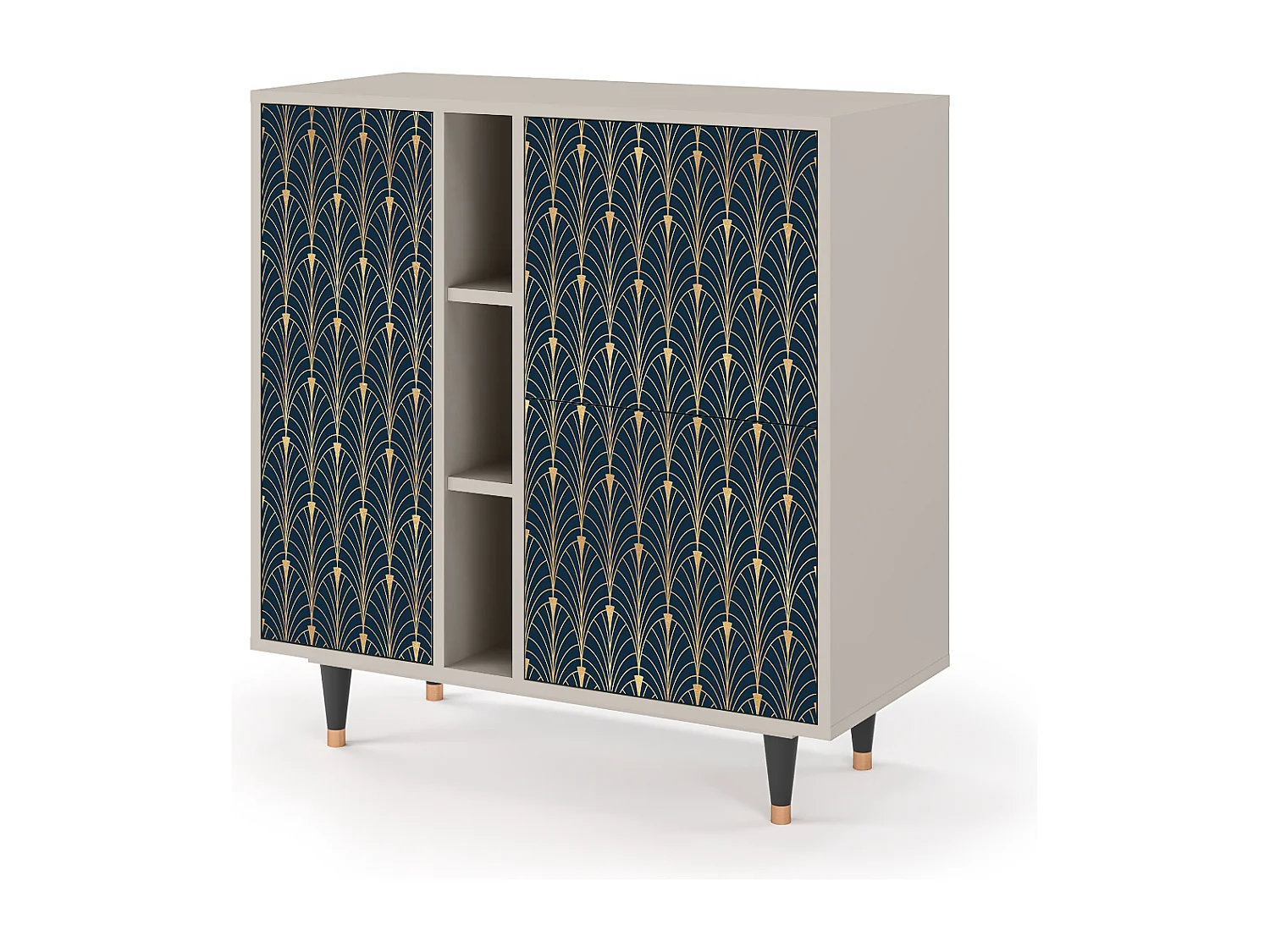 Kredens - 94х96х41 cm - BS5 - Flower of the Nile, Piaskowy