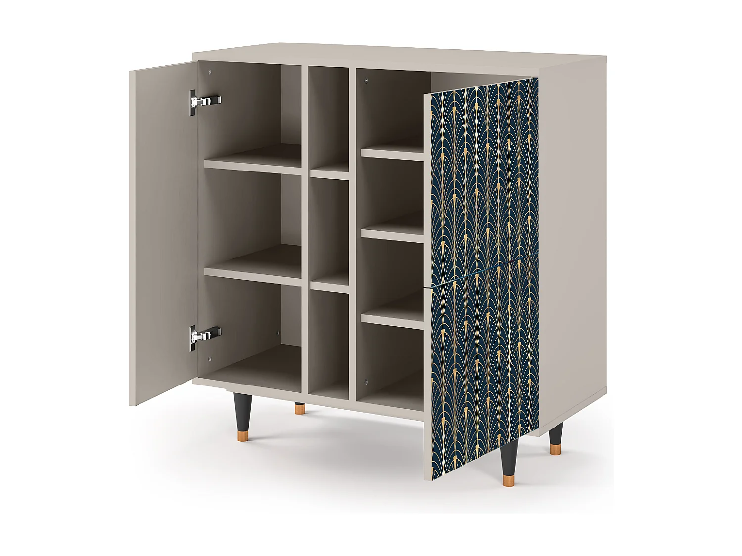 Kredens - 94х96х41 cm - BS5 - Flower of the Nile, Piaskowy