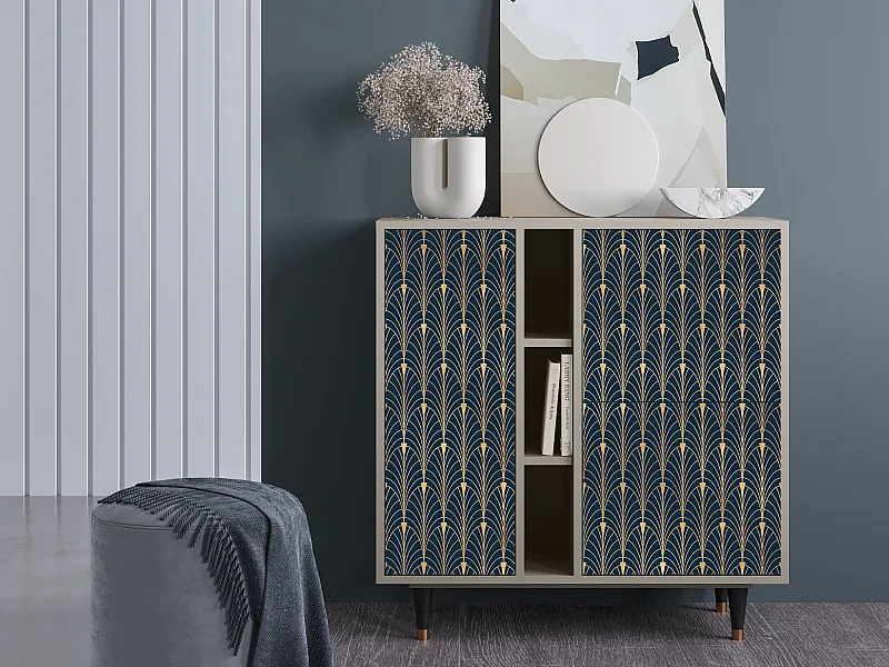 Kredens - 94х96х41 cm - BS5 - Flower of the Nile, Piaskowy