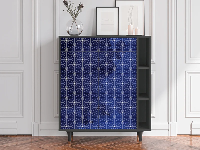 Kredens - 96х110х41 cm - BS6 - Milky Way, Antracyt