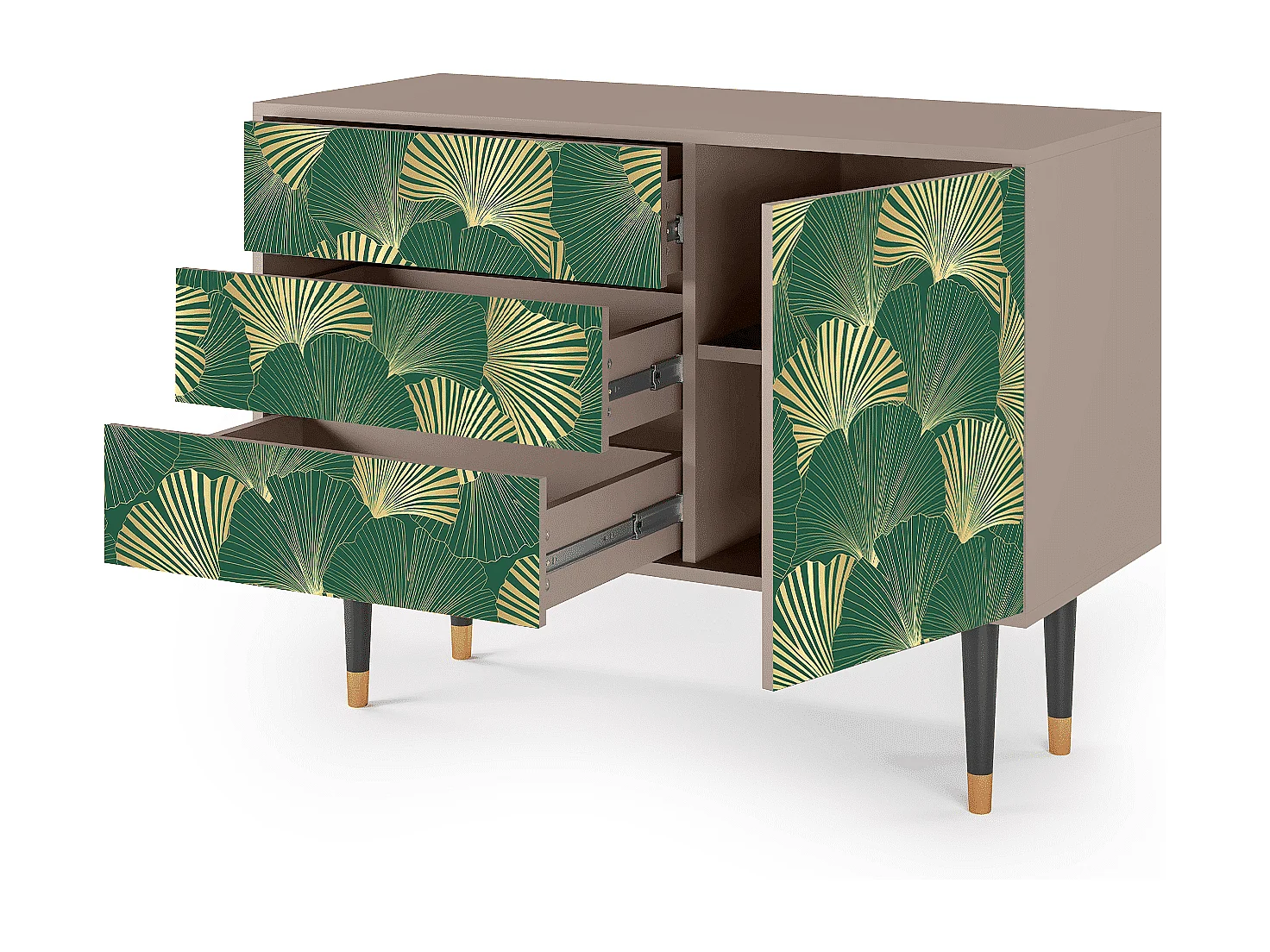 Dressoir - 115х84х41 cm - S3 - Gold Ginkgo, Latte