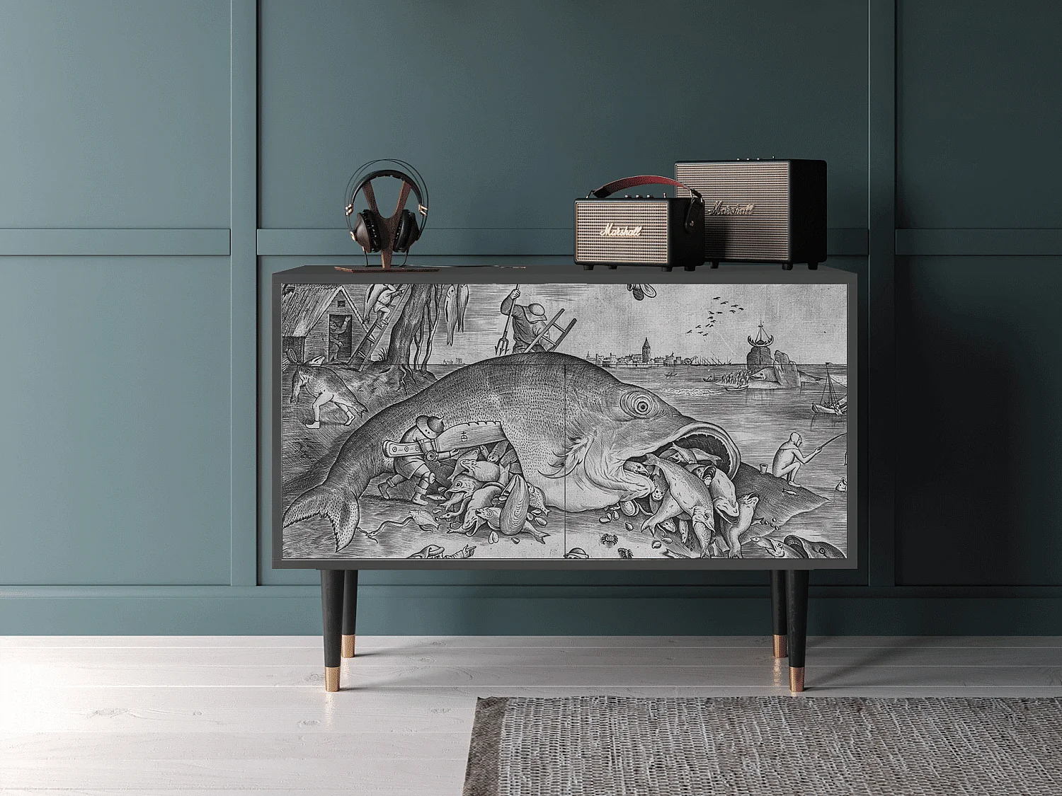 Buffet - 115x85x48 cm - BS4 - Big Fish Eat Little, Anthracite