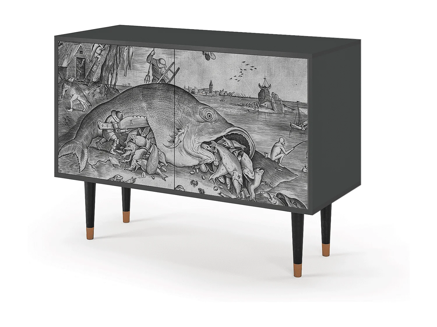 Buffet - 115x85x48 cm - BS4 - Big Fish Eat Little, Anthracite