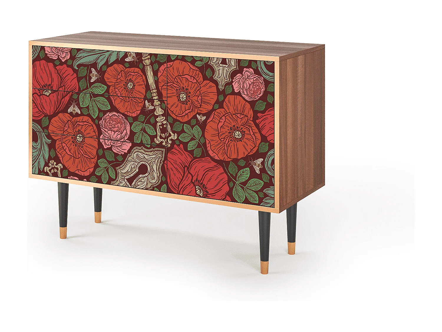 Buffet - 115х84х41 cm - S3 - Poppy Garden, Noyer