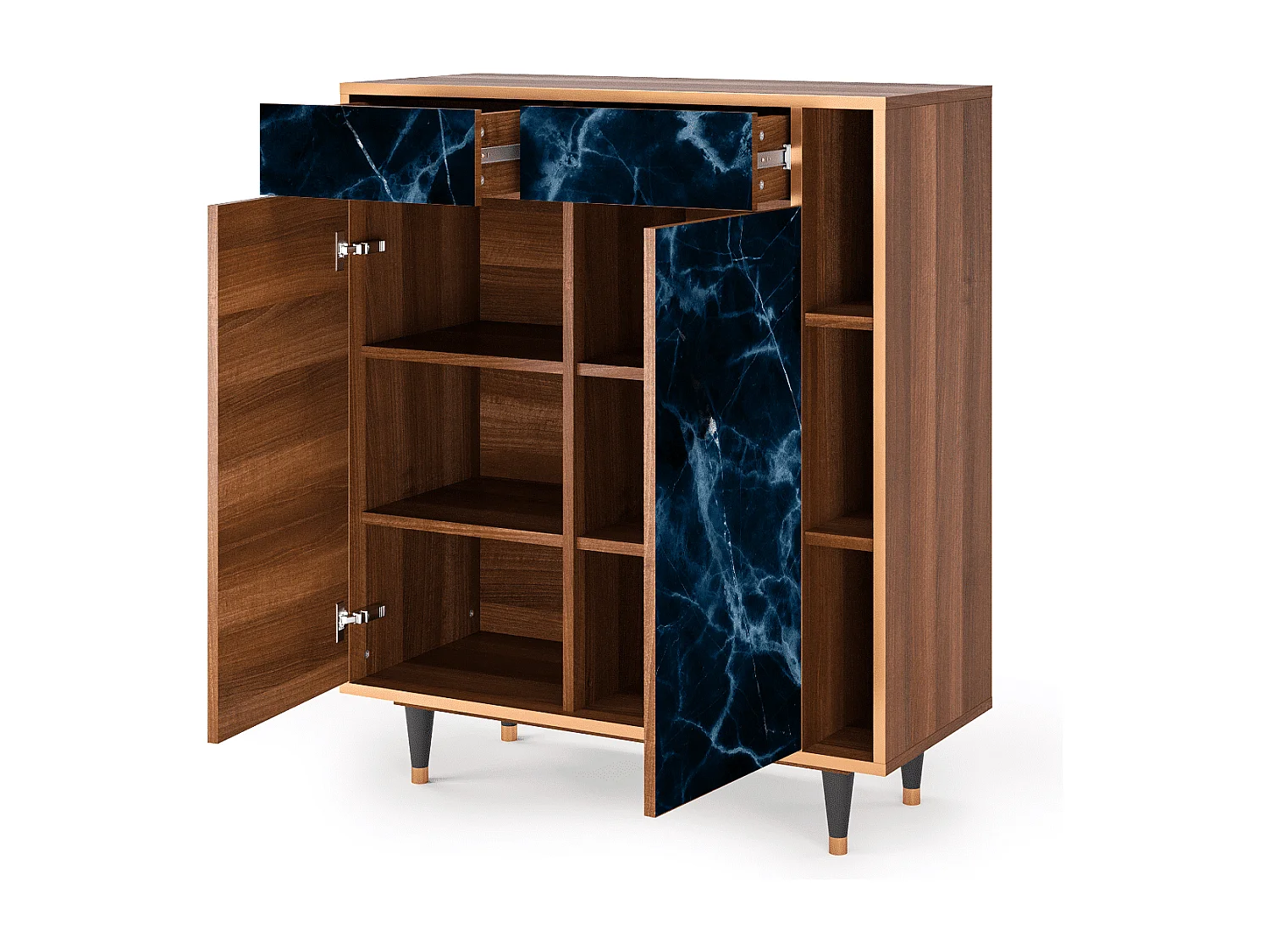 Aparador - 96х110х41 cm - BS6 - Deep Ocean, Nogal