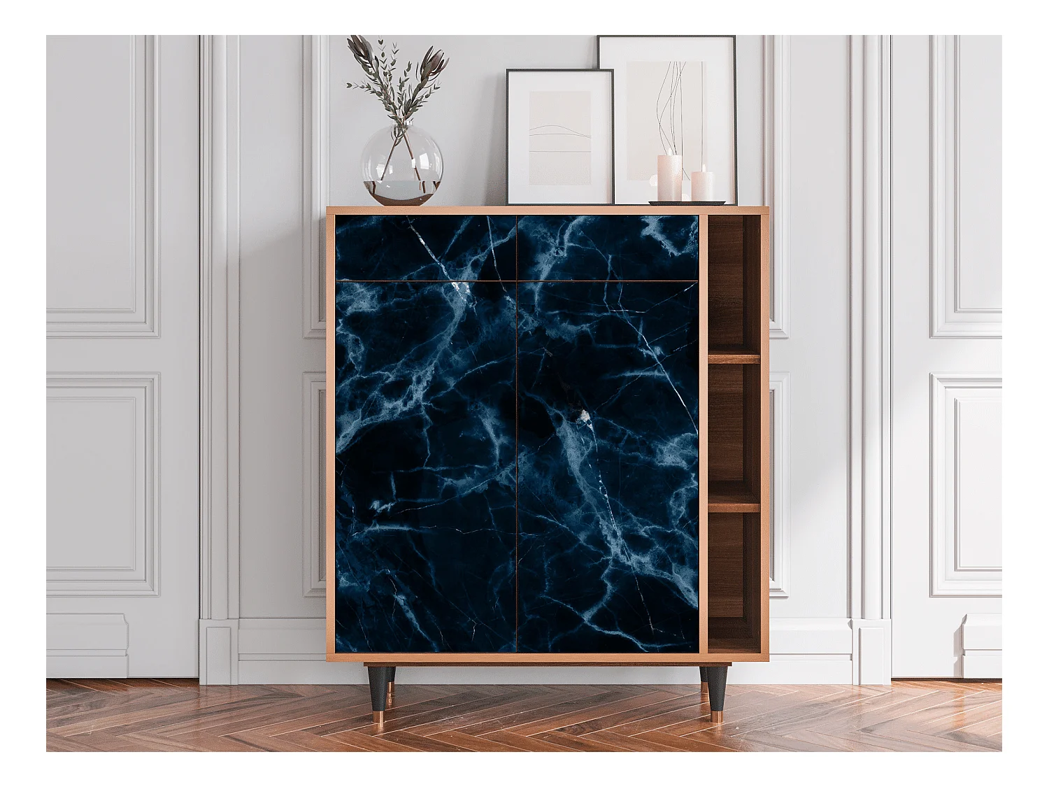 Buffet - 96х110х41 cm - BS6 - Deep Ocean, Noyer