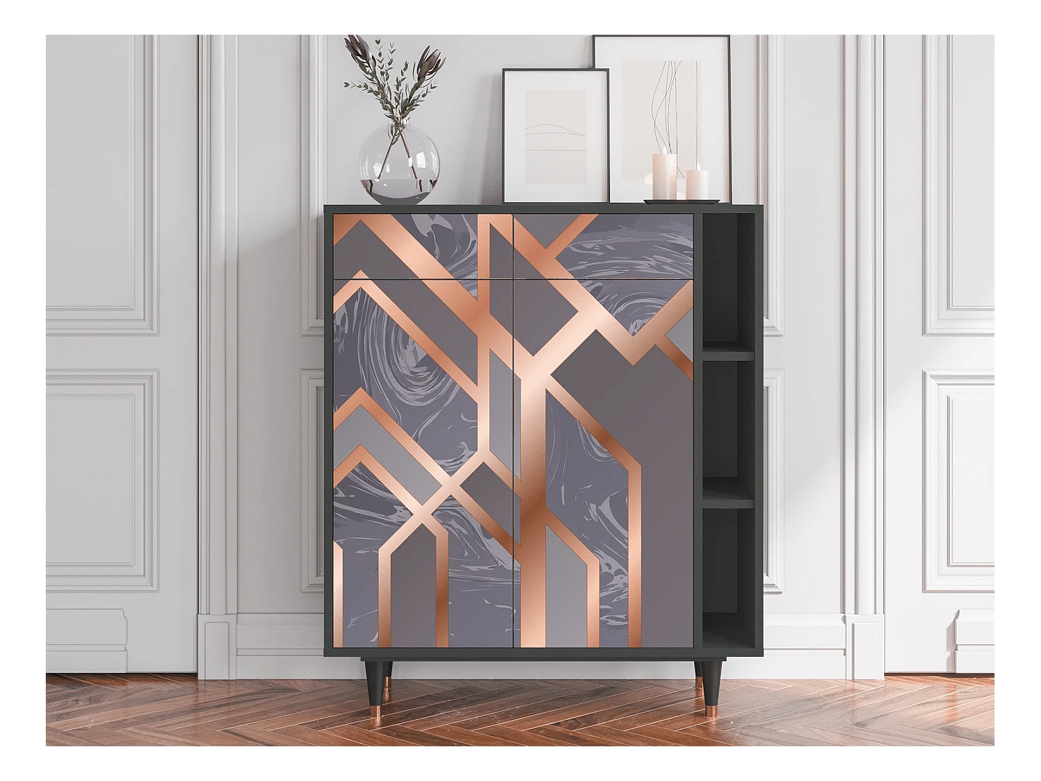 Buffet - 96х110х41 cm - BS6 - Taupe Anatomy, Anthracite
